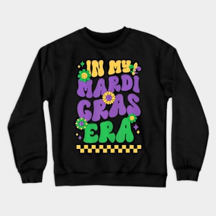 Mardi Gras Heart Fleurdelis Symbol Festival Crewneck Sweatshirt